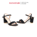 giày sandal nữ cao gót 7cm Hanatabi quai ngang mũi vuông hậu c đế TA bigsize (35-41) mã HNSDG7F876