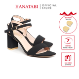 giày sandal nữ cao gót 7cm Hanatabi quai ngang mũi vuông hậu c đế TA bigsize (35-41) mã HNSDG7F876