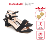 Giày Sandal Nữ Cao Gót 3cm_5cm Hanatabi Quai Ngang Mũi Vuông HậuC Đế TA Bigsize(35-41) Mã HNSDG3F875