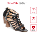 Giày Sandal Nữ Cao Gót 7cm Hanatabi Quai Xương Cá Khóa Kéo Đế TA Bigsize (35-41) Mã HNSDK7F1100