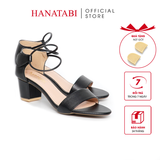 giày sandal nữ gót cao 3cm Hanatabi quai ngang hậu chụp đế TA bigsize (35-41) mã HNSDX3F592