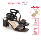 Giày Sandal Nữ Cao Gót 3cm_5cm_7cm Hanatabi Quai Ngang Mũi Vuông Hậu Thun ĐếTA Bigsize(35-41) mã HNSDT5F775