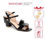 Giày Sandal Nữ Cao Gót 5cm Hanatabi Quai Ngang Mũi Vuông Hậu C Đế TA Bigsize (35-41) Mã HNSDG5F1087
