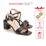 Giày Sandal Nữ Cao Gót 3cm_5cm_7cm Hanatabi Quai Ngang Mũi Vuông Hậu C ĐếTA Bigsize (35-41) Mã HNSDG3F895