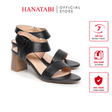Giày Sandal Nữ Cao Gót 5cm_7cm Hanatabi Quai Ngang Khóa Kéo Đế TA Bigsize (35-41) Mã HNSDG5F1040