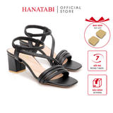 Giày Sandal Nữ Cao Gót 3cm_5cm_7cm Hanatabi Quai Ngang Mũi Vuông Hậu Thun Đế TA Bigsize(35-41) Mã HNSDT5F777