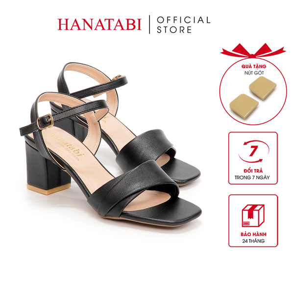 Giày Sandal Nữ Cao Gót 3cm_5cm Hanatabi Quai 2 Xếp Mũi Vuông Hậu C Đế TA Bigsize (35-41) Mã HNSDG5F864