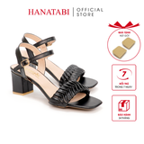 Giày Sandal Nữ Cao Gót 3cm_5cm_7cm Hanatabi Quai Bèo Mũi Vuông Hậu C Đế TA Bigsize (35-41) Mã HNSDG5F920