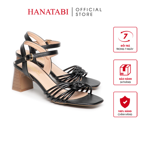 Giày Sandal Nữ Cao Gót 5cm_7cm Hanatabi Quai Thắt Mũi Vuông Hậu C Đế TA Bigsize (35-41) Mã HNSDG5F1064