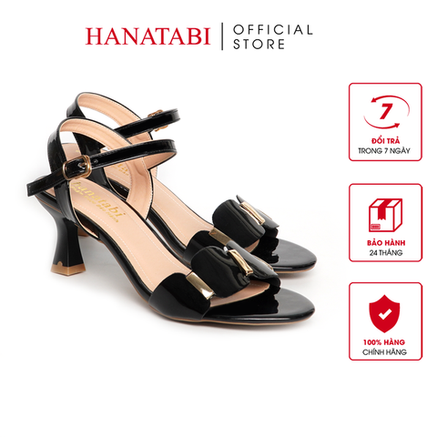 Giày Sandal Nữ Cao Gót 5cm_7cm_9cm  Hanatabi Quai Ngang Hậu C Đế TA Bigsize (35-41) Mã HNSDG5F1015