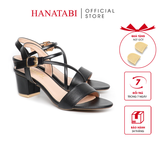 Giày Sandal Nữ Cao Gót 3cm_5cm_7cm Hanatabi Quai Ngang Hậu C Đế TA Cao Cấp Bigsize (35-41) Mã HNSDG7F893