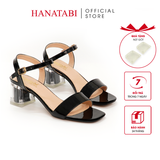 Giày Sandal Nữ Cao Gót Mika 5cm Hanatabi Quai Ngang Mũi Vuông Đế TA Bigsize (35-41) Mã HNSDG869