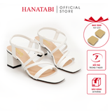 Giày Sandal Nữ Cao Gót 3cm_5cm_7cm Hanatabi Quai Chéo Mũi Vuông Hậu C ĐếTA Bigsize (35-41) Mã HNSDT5F856