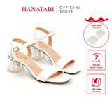 Giày Sandal Nữ Cao Gót Mika 5cm Hanatabi Quai Ngang Mũi Vuông Đế TA Bigsize (35-41) Mã HNSDG869
