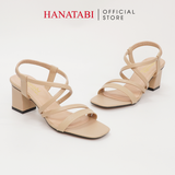 Giày Sandal Nữ Cao Gót 3cm_5cm_7cm Hanatabi Quai Chéo Mũi Vuông Hậu C ĐếTA Bigsize (35-41) Mã HNSDT5F856