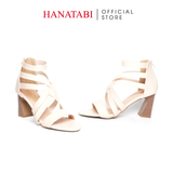 Giày Sandal Nữ Cao Gót 5cm_7cm Hanatabi QuaiĐan Khóa Kéo ĐếTA Cao Cấp Bigsize (35-41) Mã HNSDK7F1082