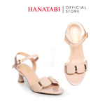 Giày Sandal Nữ Cao Gót 5cm_7cm_9cm  Hanatabi Quai Ngang Hậu C Đế TA Bigsize (35-41) Mã HNSDG5F1015