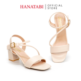 Giày Sandal Nữ Cao Gót 3cm_5cm_7cm Hanatabi Quai Ngang Mũi Vuông Hậu C ĐếTA Bigsize (35-41) Mã HNSDG3F895