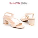 Giày Sandal Nữ Cao Gót 3cm_5cm_7cm Hanatabi Quai Ngang Mũi Vuông Hậu Thun ĐếTA Bigsize(35-41) mã HNSDT5F775
