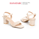 Giày Sandal Nữ Cao Gót 3cm_5cm_7cm Hanatabi Quai Bèo Mũi Vuông HậuC ĐếTA Bigsize(35-41)Mã HNSDG5F917
