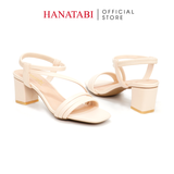 Giày Sandal Nữ Cao Gót 3cm_5cm_7cm Hanatabi Quai Ngang Mũi Vuông Hậu Thun Đế TA Bigsize(35-41) Mã HNSDT5F777