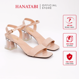 Giày Sandal Nữ Cao Gót Mika 5cm Hanatabi Quai Ngang Mũi Vuông Đế TA Bigsize (35-41) Mã HNSDG869