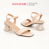 Giày Sandal Nữ Cao Gót Mika 5cm Hanatabi Quai Ngang Mũi Vuông Đế TA Bigsize (35-41) Mã HNSDG869