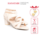 Giày Sandal Nữ Cao Gót 5cm_7cm Hanatabi Quai Chéo Khóa Kéo Đế TA Cao Cấp Bigsize (35-41) Mã HNSDG5F1067