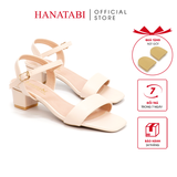 Giày Sandal Nữ Cao Gót 3cm_5cm Hanatabi Quai Ngang Mũi Vuông HậuC Đế TA Bigsize(35-41) Mã HNSDG3F875