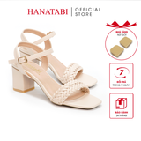 Giày Sandal Nữ Cao Gót 3cm_5cm_7cm Hanatabi Quai Bèo Mũi Vuông HậuC ĐếTA Bigsize(35-41)Mã HNSDG5F917