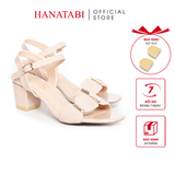 Giày Sandal Nữ Cao Gót 3cm_5cm_7cm Hanatabi Quai Ngang Mũi Vuông Hậu C Đế TA Bigsize (35-41) Mã HNSDG5F998