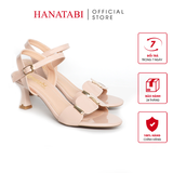 Giày Sandal Nữ Cao Gót 5cm_7cm_9cm  Hanatabi Quai Ngang Hậu C Đế TA Bigsize (35-41) Mã HNSDG5F1015