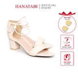giày sandal nữ gót cao 3cm Hanatabi quai ngang hậu chụp đế TA bigsize (35-41) mã HNSDX3F592