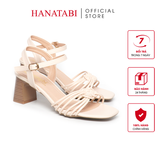Giày Sandal Nữ Cao Gót 5cm_7cm Hanatabi Quai Thắt Mũi Vuông Hậu C Đế TA Bigsize (35-41) Mã HNSDG5F1064