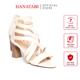 Giày Sandal Nữ Cao Gót 5cm_7cm Hanatabi QuaiĐan Khóa Kéo ĐếTA Cao Cấp Bigsize (35-41) Mã HNSDK7F1082