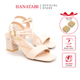 Giày Sandal Nữ Cao Gót 3cm_5cm_7cm Hanatabi Quai Ngang Mũi Vuông Hậu C ĐếTA Bigsize (35-41) Mã HNSDG3F895