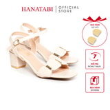 Giày Sandal Nữ Cao Gót 3cm_5cm_7cm Hanatabi Quai Ngang Mũi Vuông Hậu C Đế TA Bigsize (35-41) Mã HNSDG5F997