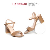 giày sandal nữ cao gót 7cm Hanatabi quai ngang mũi vuông hậu c đế TA bigsize (35-41) mã HNSDG7F876