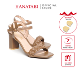 Giày Sandal Nữ Cao Gót 3cm_5cm_7cm Hanatabi Quai Thắt MũiVuông HậuC ĐếTA Bigsize(35-41)Mã HNSDG7F918