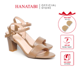 Giày Sandal Nữ Cao Gót 7cm Hanatabi Quai Ngang Hậu C Đế TA Cao Cấp Bigisze (35-41) Mã HNSDG7F616