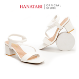 Giày Sandal Nữ Cao Gót 3cm_5cm_7cm Hanatabi Quai Ngang Mũi Vuông Hậu Thun ĐếTA Bigsize(35-41) mã HNSDT5F775