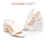 Giày Sandal Nữ Cao Gót 3cm_5cm_7cm Hanatabi Quai Ngang Mũi Vuông Hậu Thun Đế TA Bigsize(35-41) Mã HNSDT5F777