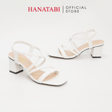 Giày Sandal Nữ Cao Gót 3cm_5cm_7cm Hanatabi Quai Chéo Mũi Vuông Hậu C ĐếTA Bigsize (35-41) Mã HNSDT5F856