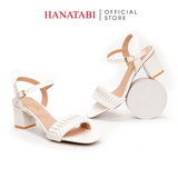 Giày Sandal Nữ Cao Gót 3cm_5cm_7cm Hanatabi Quai Bèo Mũi Vuông Hậu C Đế TA Bigsize (35-41) Mã HNSDG5F920