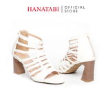 Giày Sandal Nữ Cao Gót 7cm Hanatabi Quai Xương Cá Khóa Kéo Đế TA Bigsize (35-41) Mã HNSDK7F1100