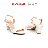 Giày Sandal Nữ Cao Gót 7cm Hanatabi Quai Ngang Hậu C Đế TA Cao Cấp Bigisze (35-41) Mã HNSDG7F616