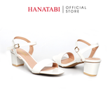 Giày Sandal Nữ Cao Gót 5cm Hanatabi Quai Ngang Mũi Vuông Hậu C Đế TA Bigsize (35-41) Mã HNSDG5F1087