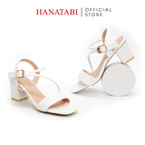 Giày Sandal Nữ Cao Gót 3cm_5cm_7cm Hanatabi Quai Ngang Mũi Vuông Hậu C ĐếTA Bigsize (35-41) Mã HNSDG3F895
