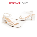 Giày Sandal Nữ Cao Gót 3cm_5cm_7cm Hanatabi Quai Ngang Mũi Vuông Hậu Thun Đế TA  Bigsize (35-41) Mã HNSDT5F854
