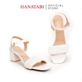 Giày Sandal Nữ Cao Gót 3cm_5cm_7cm Hanatabi Quai Bèo Mũi Vuông Hậu C Đế TA Bigsize (35-41) Mã HNSDG5F920
